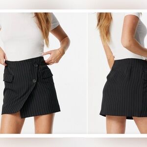 ASOS Black Striped Mini Skirt size 8 women’s